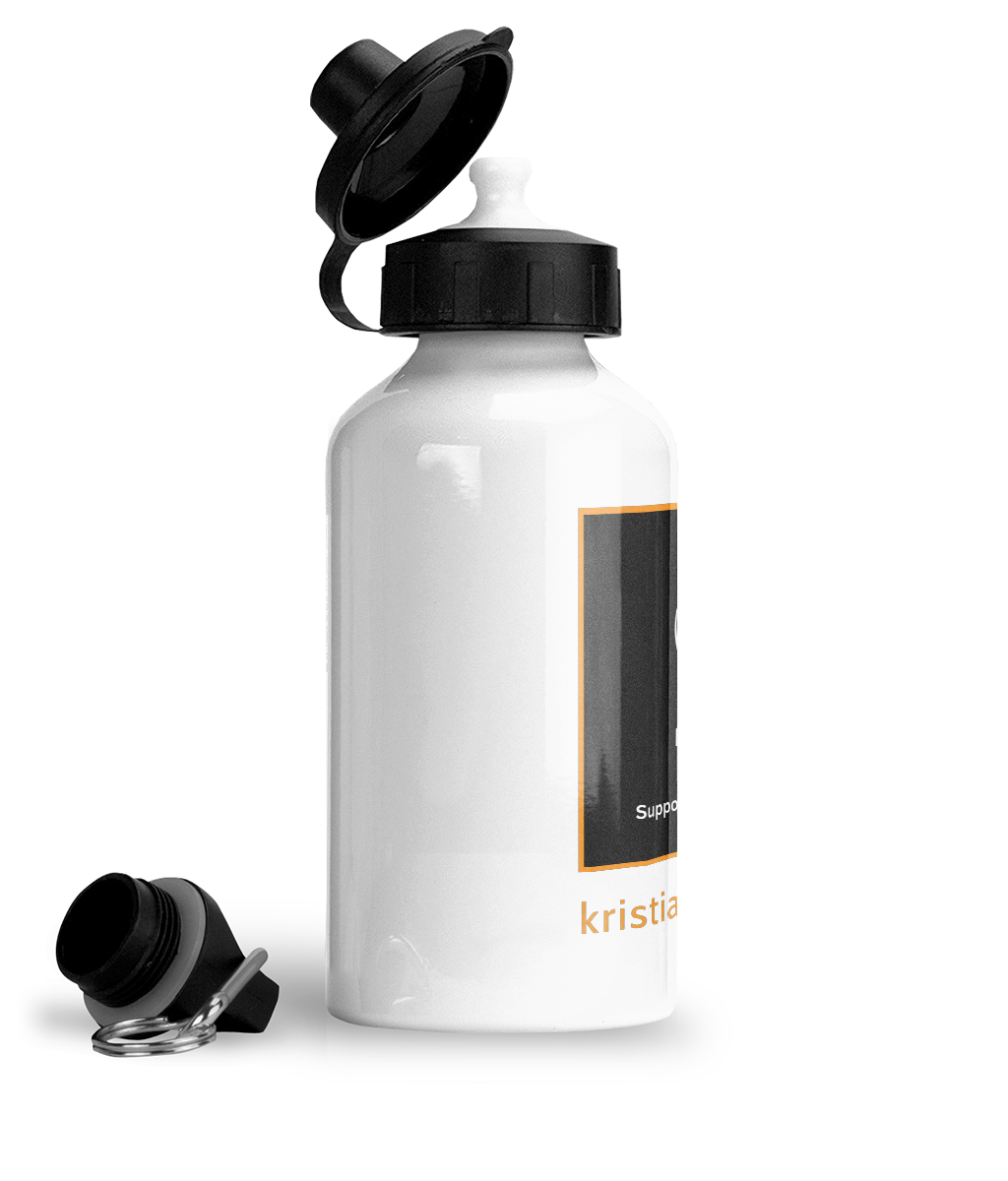 Aluminium Water Bottle logo kristianscoffee.co