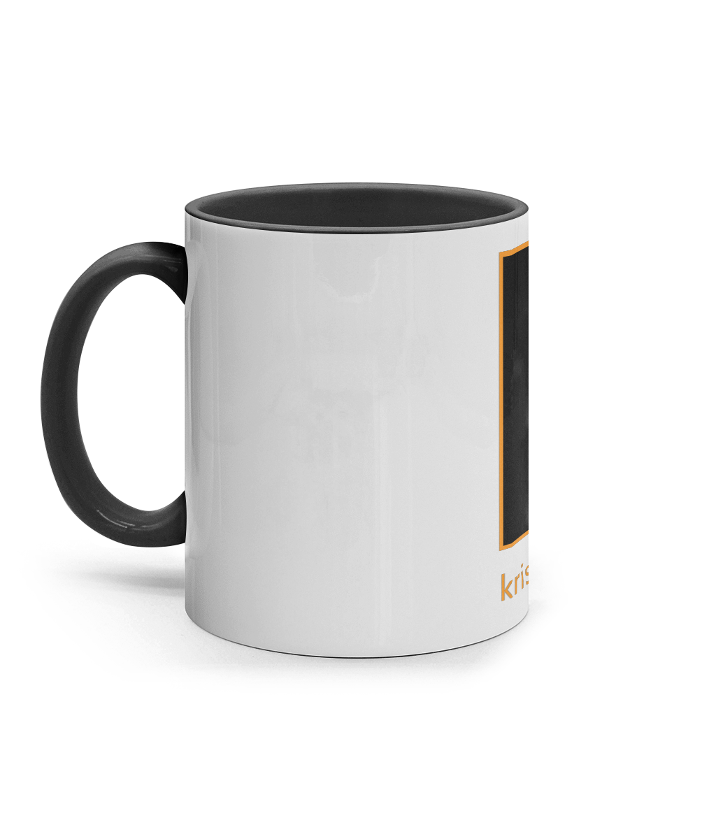 11oz Coloured Inner & Handle Mug logo kristianscoffee.co